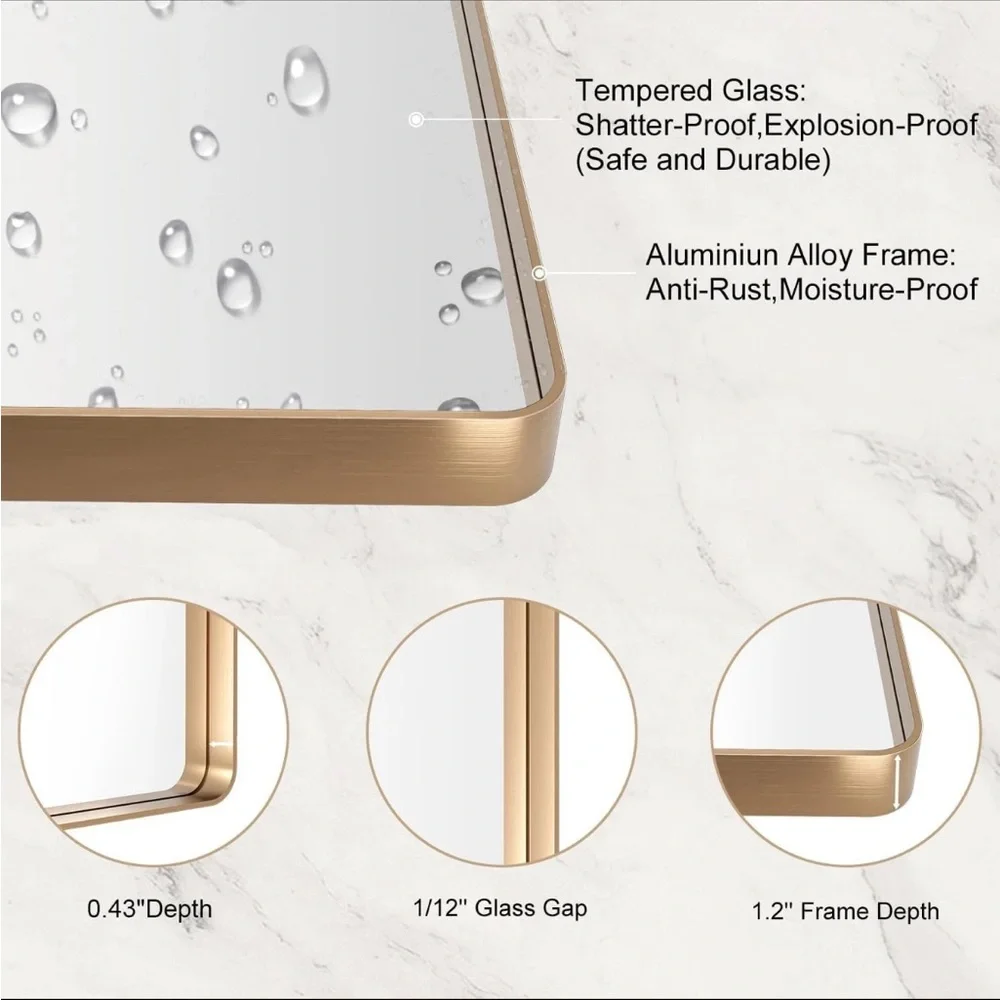 Elegant silver Framed Bathroom Mirror
